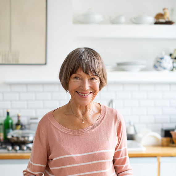 Retired Woman Chopping Up Figs