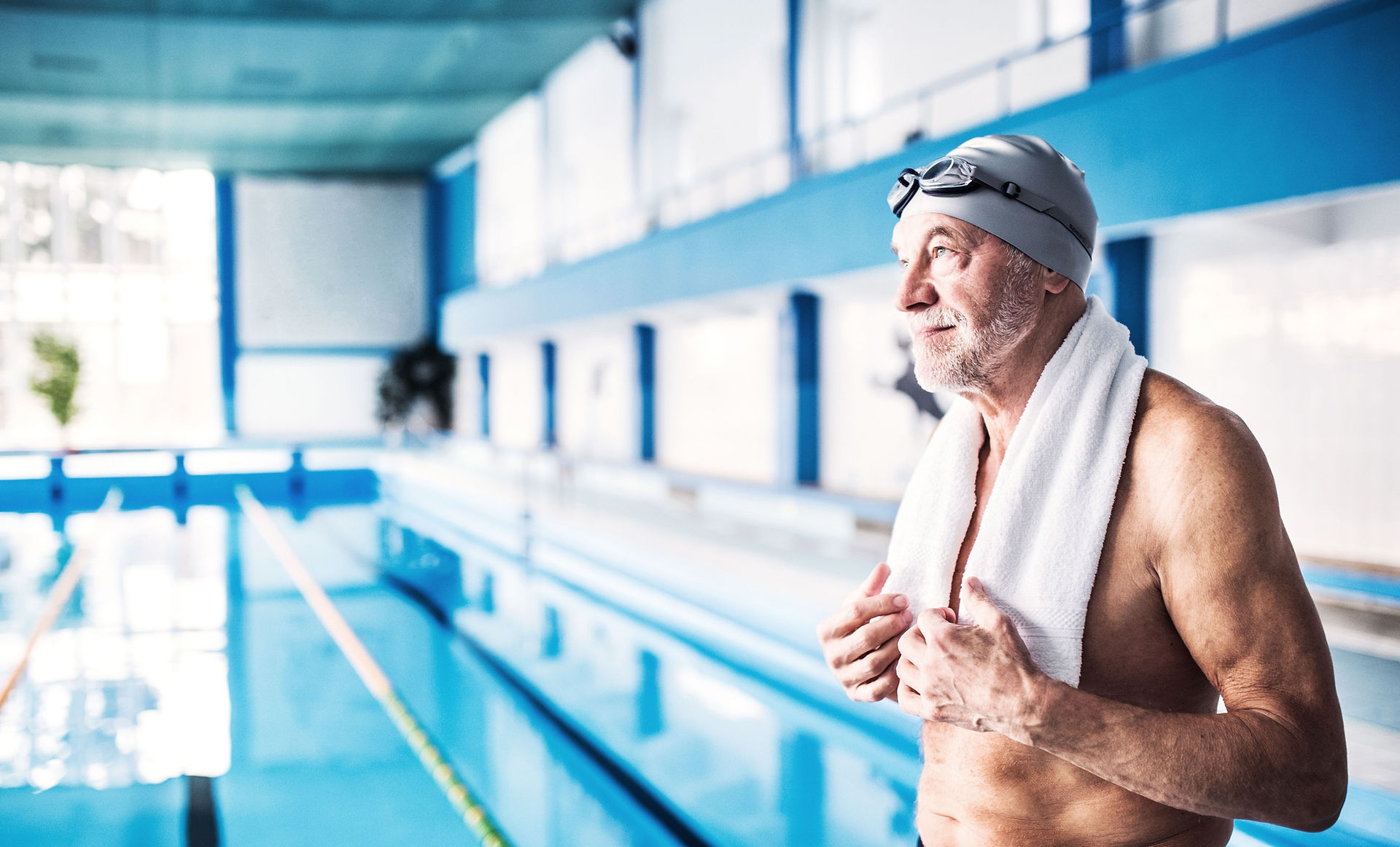 Retired Gentleman Swimming - Health Care